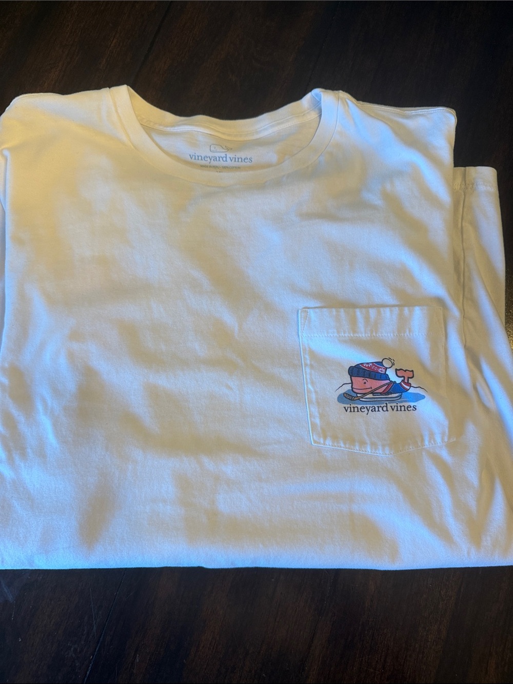 Vineyard Vines White Pocket Tee with Multicolor Boat Graphic - Men